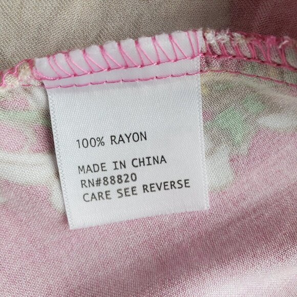 Cynthia Rowley Maxi Wrap Skirt Flowy Ruffle High Low Hem Floral Bright Pink M - Picture 10 of 14